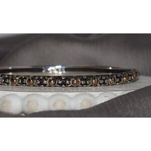 John Hardy 18k & 925 Dot Bangle Bracelet 16.89G / Sz M